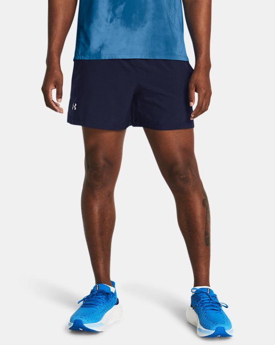 Men's UA Launch Unlined 5" Shorts in Blue image number 0
